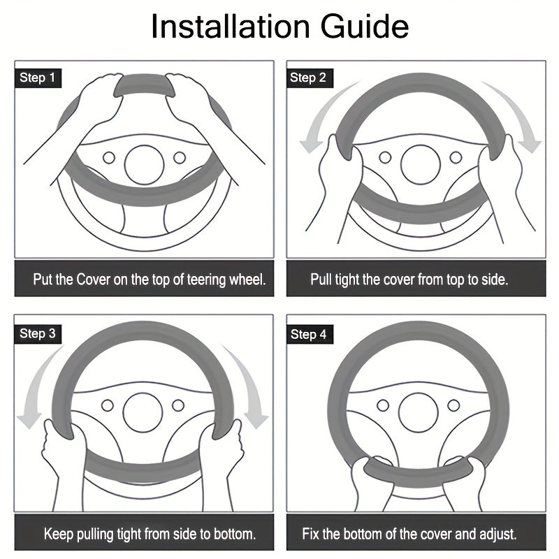 Universal karbon tolasi PU charm qoʻlqopli rul boshqacha yopishqoqsiz 38.1 sm