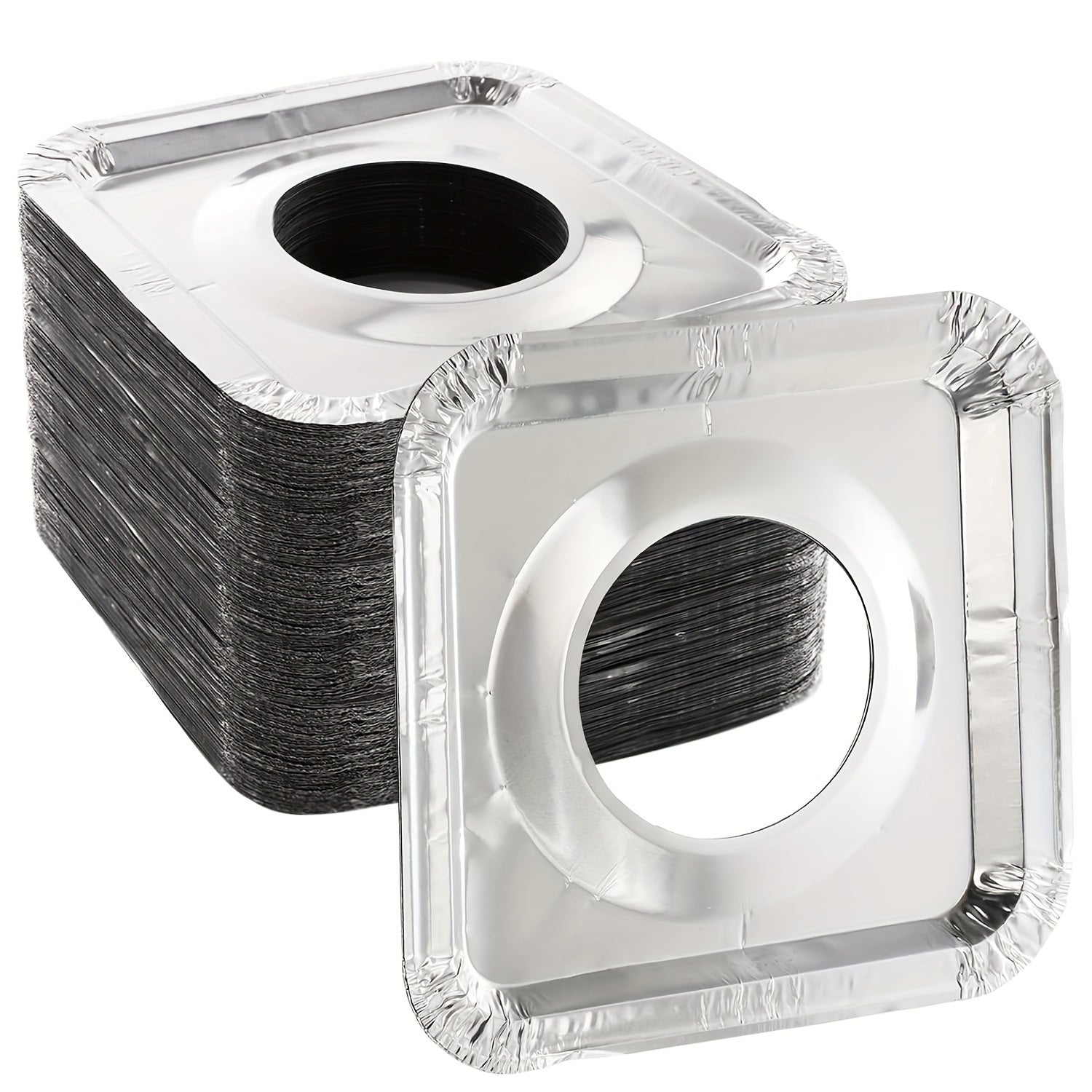 Heavy-Duty Aluminum Foil Stove Burner Covers Pack of 10 30 50 Square Disposable Gas Liners 21.59cm
