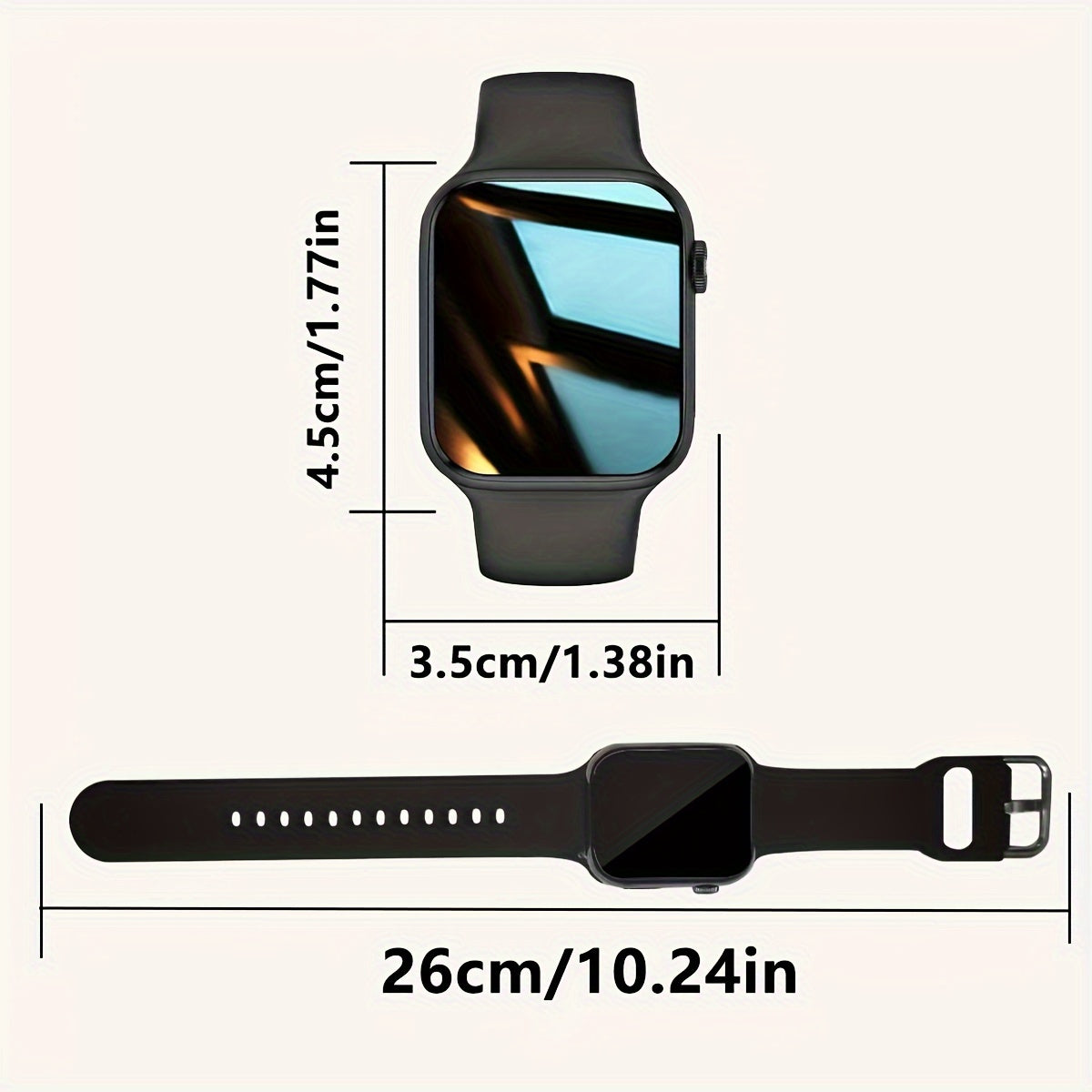 Men's Smartwatch with HD Touch Screen Wireless Connectivity Weather Forecast Call Function Stopwatch USB Charging