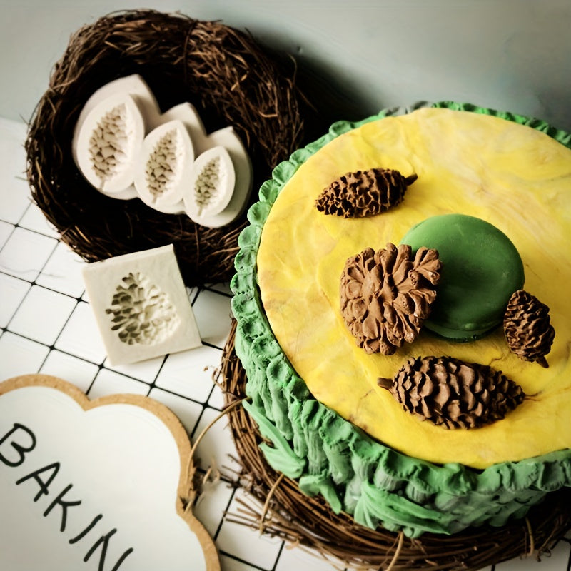 Pine Cone Fondant Mold 3D Silicone Cake Decorating Tool for Candy Chocolate