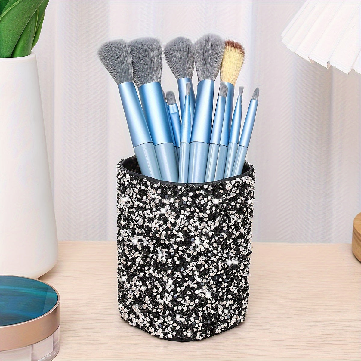 Mueble para maquillaje con almacenamiento multifuncional y espejo