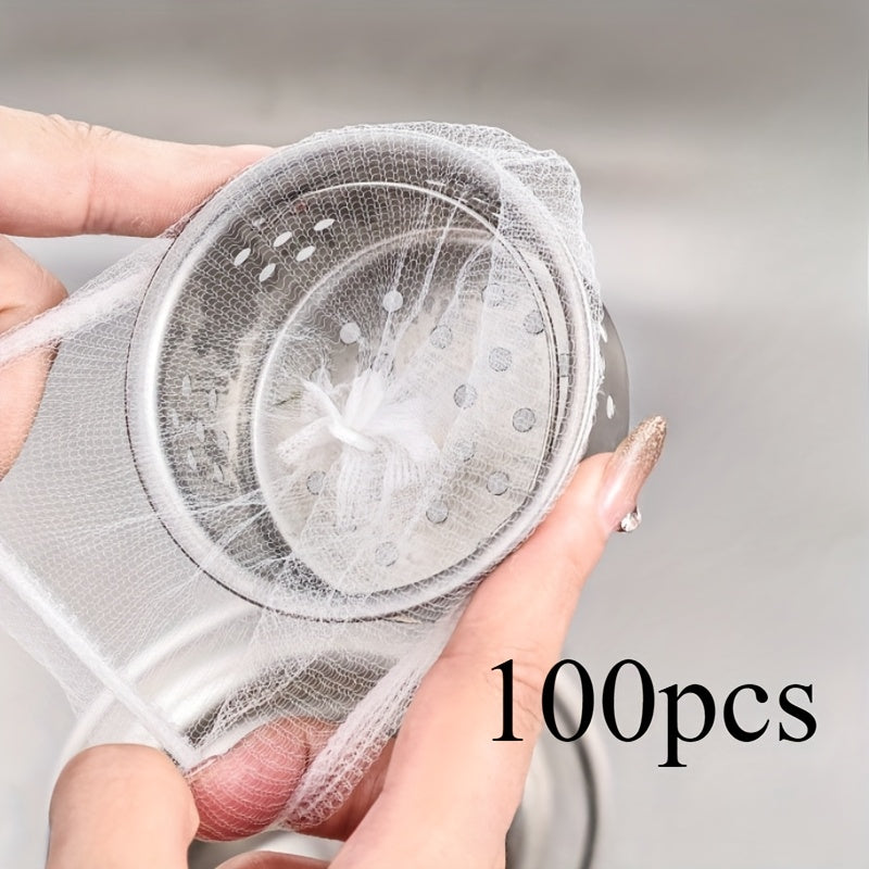 100 Disposable Kitchen Sink Strainers for Clogs Food Waste Drain Sewer