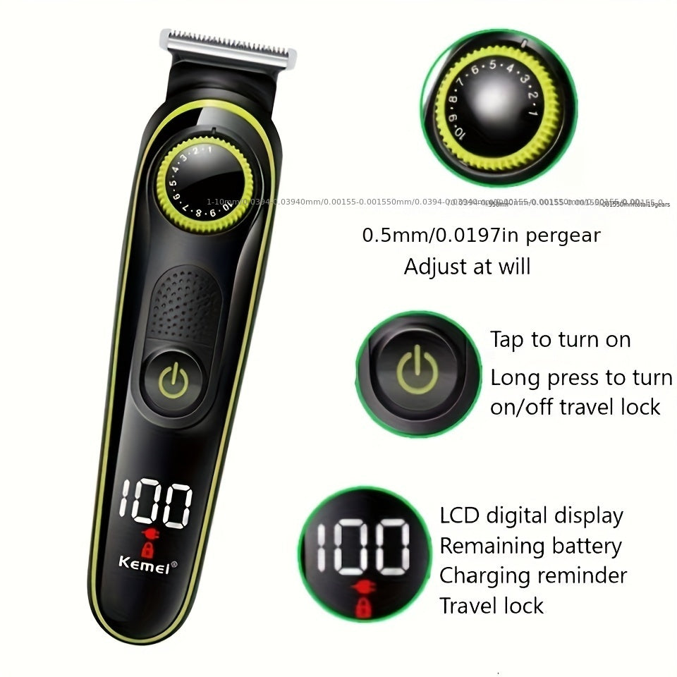 Electric Hair Clipper with LCD Display USB Charging 60+ Minutes Operation