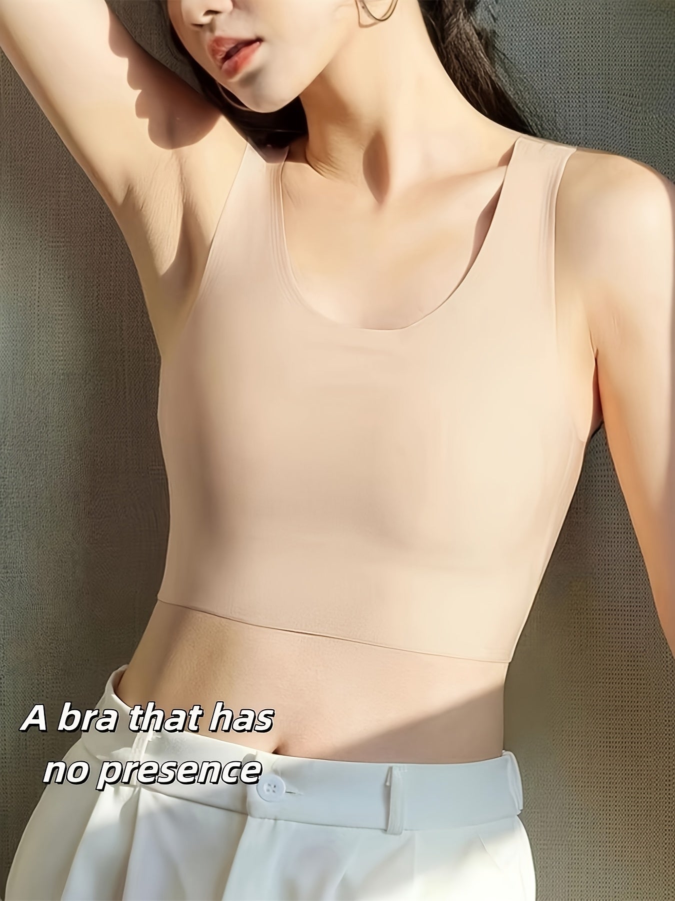 Women's Plus-Size Seamless Bodysuit with Built-In Bra Nylon Blend Black or Apricot