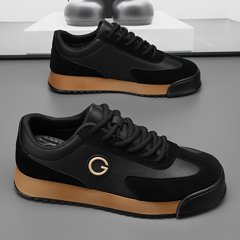 Men's Casual Sports Shoes with Thick Soles Low Top Sneakers for All-Season Outdoor and Street Wear