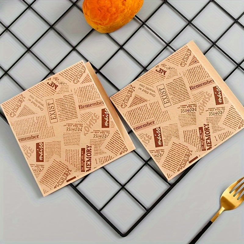 Paquete de 100 papeles resistentes al aceite y aptos para alimentos para sándwiches y hamburguesas