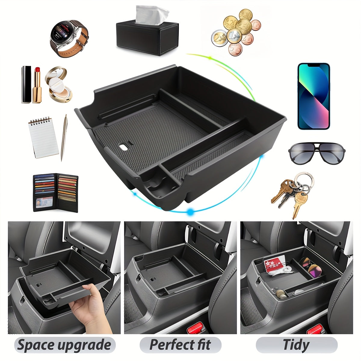 Органайзер для консоли автомобиля, ящик для хранения для Carnival 2021-2025, пластиковая подставка