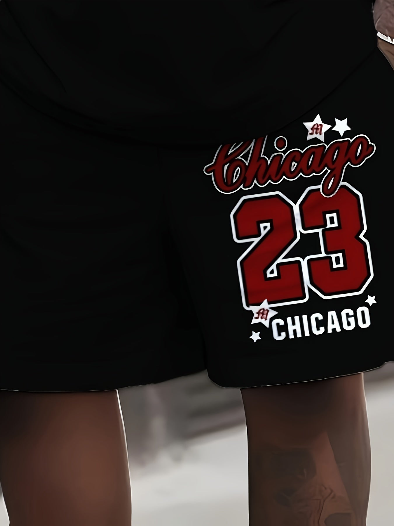 Plus Size Men's Casual Suit with 3D Number 23 Print