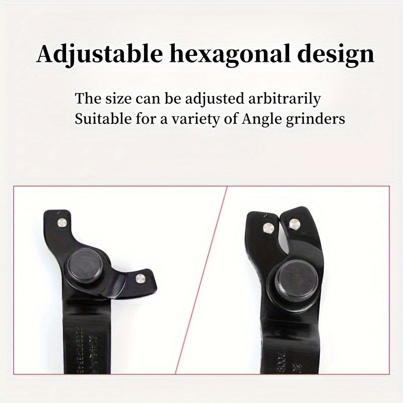 1Pc High-Carbon Steel Adjustable Angle Grinder Wrench Blue Handle