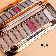 Women Glitter Eyeshadow Palette 12 Colors High Pigment Portable Makeup