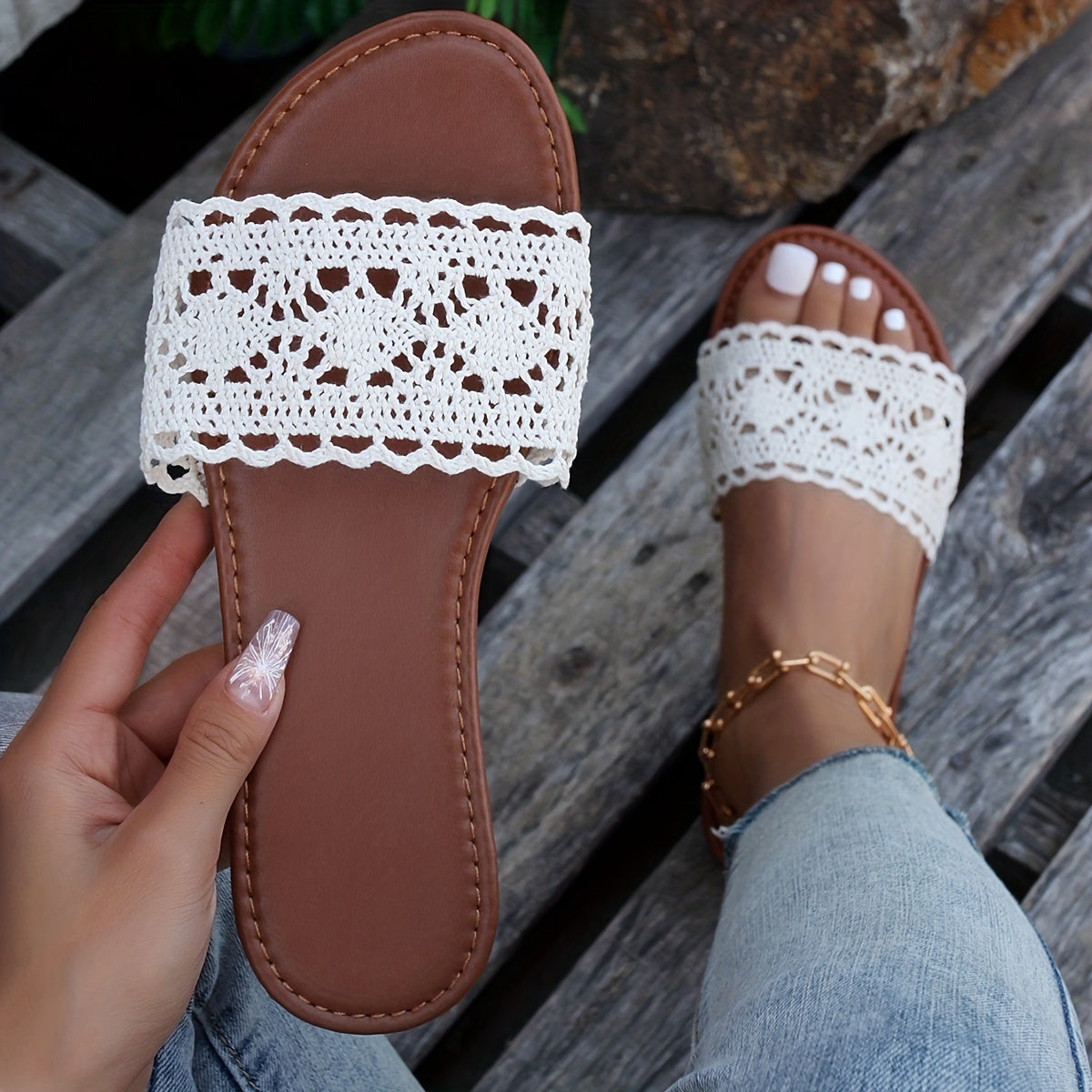 Women's Breathable Slide Sandals Lightweight Open Toe Summer Shoes