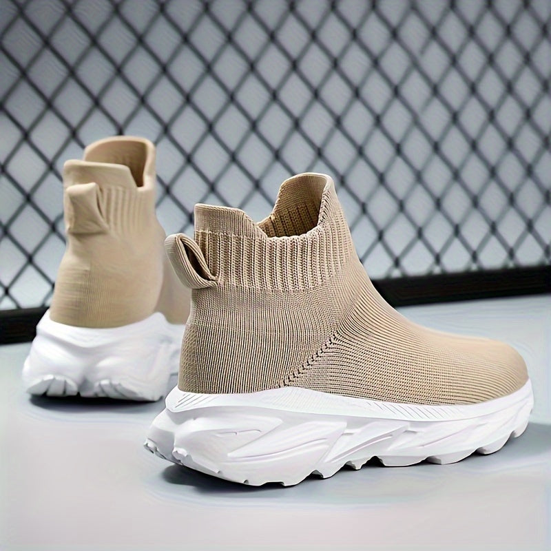 Zapatillas slip-on de media altura para niños con tela transpirable y suela de EVA, casual para niños y niñas menores de 14 años