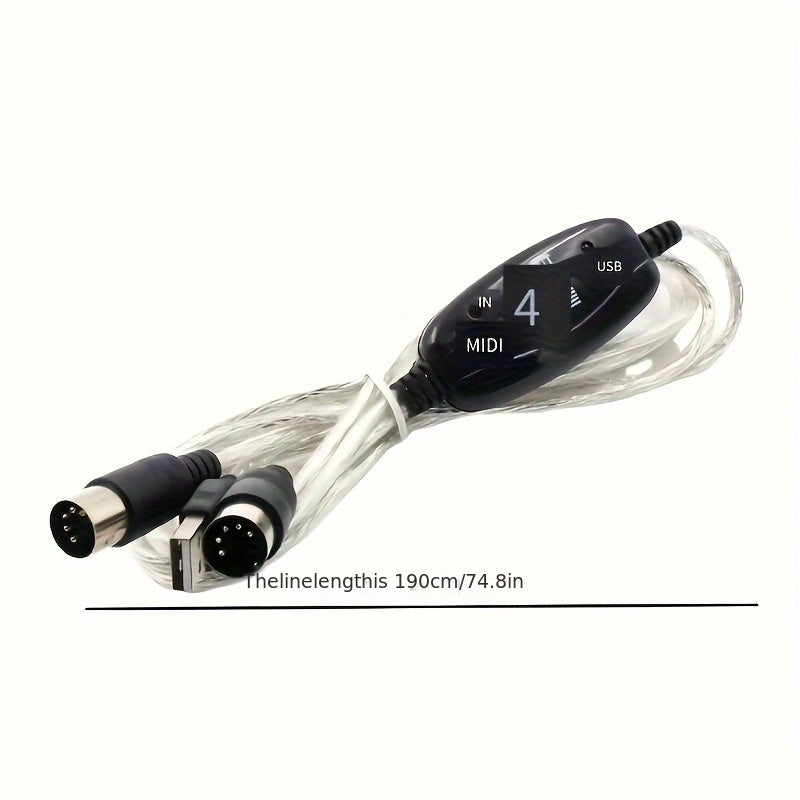 USB2.0 MIDI tahrirlash kabeli elektron pianinolar uchun