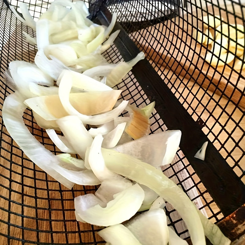 Stainless Steel BBQ Net Tube Grill Basket for Fish Vegetables and More