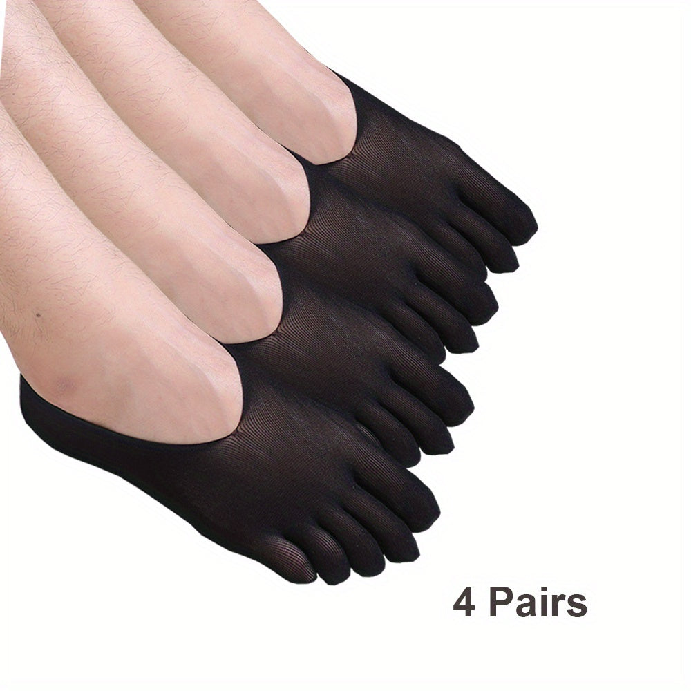 Мужские носки Five Finger, спортивные, тонкая сетка, дышащий нейлон с спандексом, 4 пары