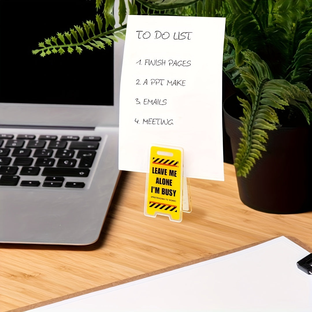 Set of 3 Acrylic Office Desk Signs Funny Room Decor Gifts for Colleagues