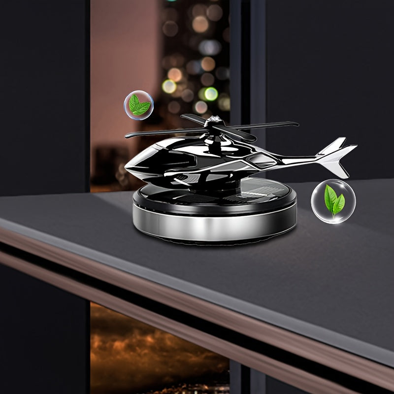 Solar Rotary Helicopter Car Air Freshener Long-Lasting Fragrance Interior Decor