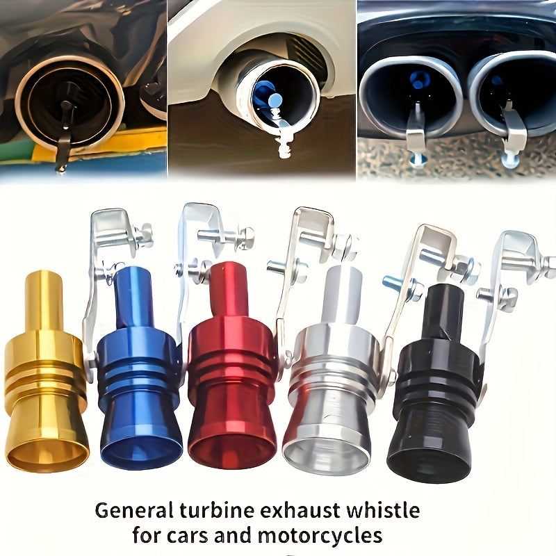 Accesorio de silbido de turbo para motocicleta, imitación de bocina, sonido de escape, en varios colores