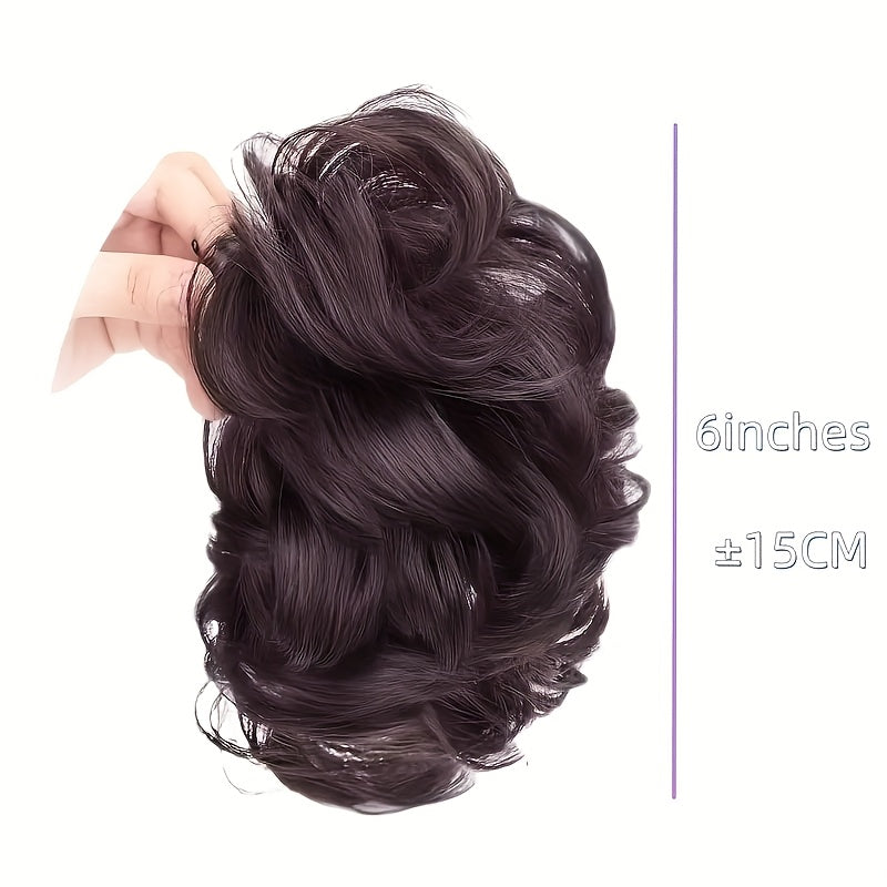 Women's Voluminous Scrunchie Wig Natural-Looking Hair Bun Extension Stylish for All Ethnicities