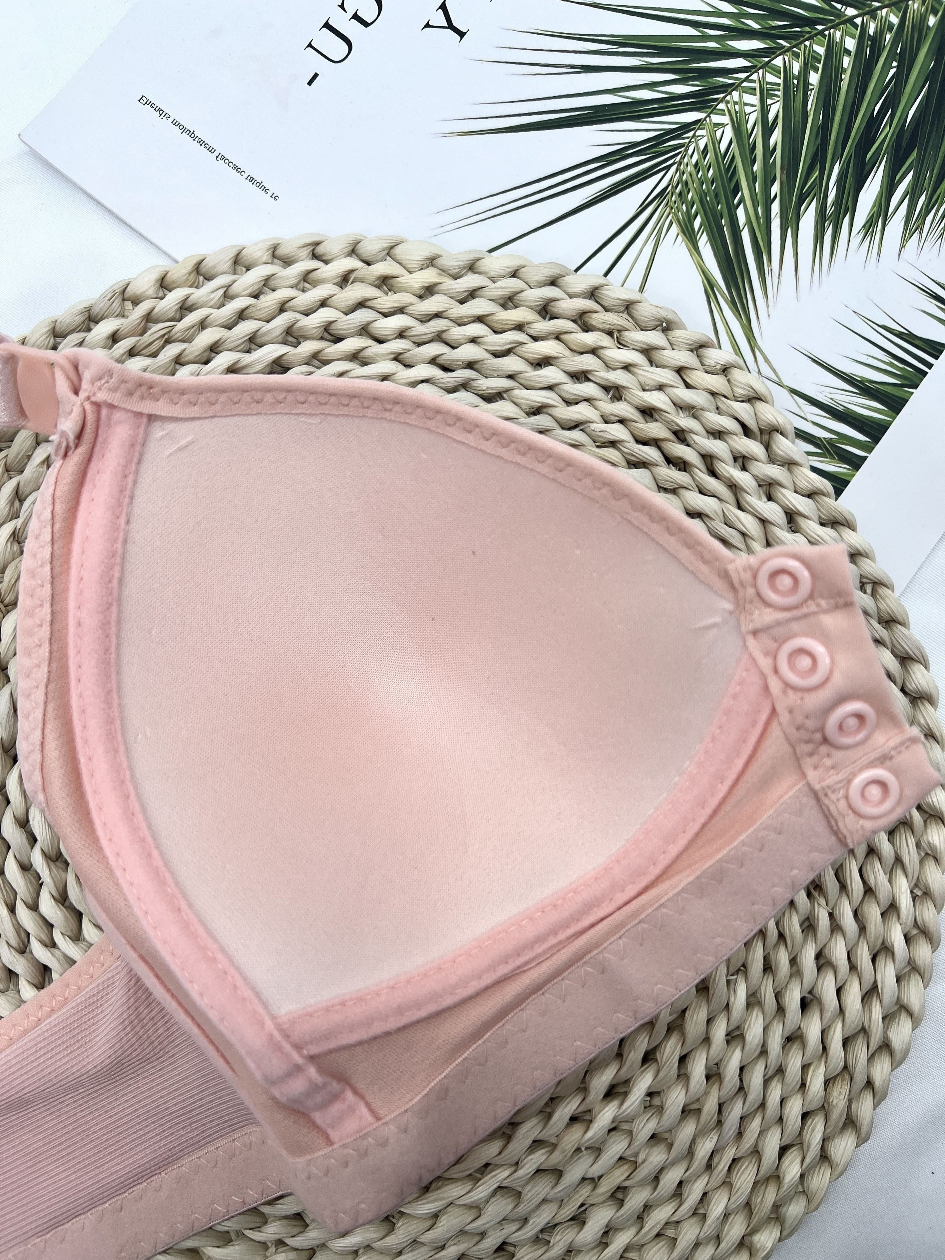 Беспроводной бюстгальтер с передней застежкой, удобное и дышащее женское белье.