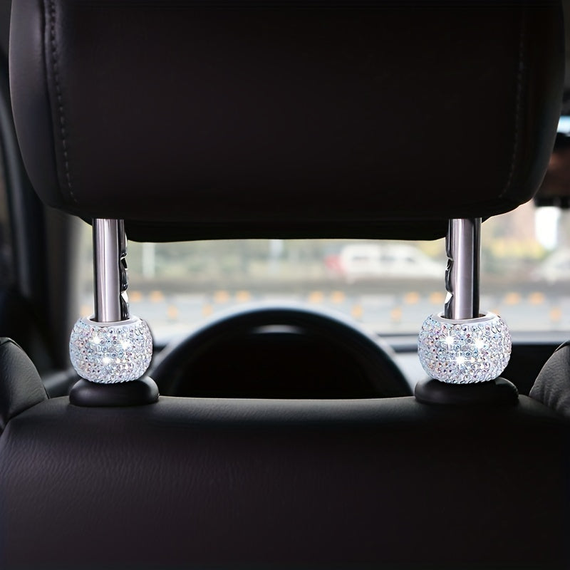 Women Car Interior Rhinestone Headrest Decoration Ring
