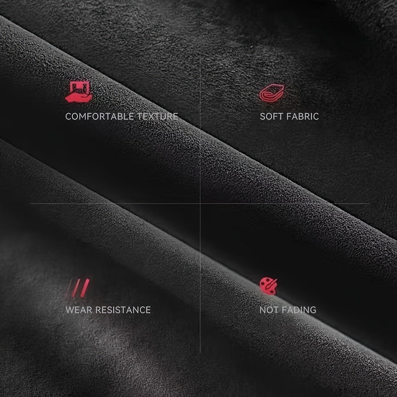 Gray Velvet Fabric Sheet 43x200cm Self-Adhesive for Car Interior and DIY Projects