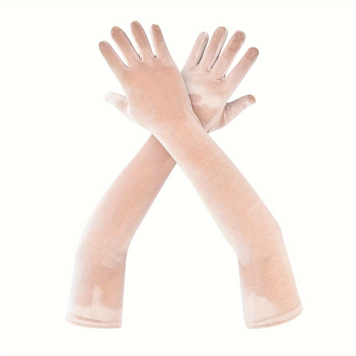 Long Opera Gloves for Women 1 Pair Elbow Length Velvet Costume Evening Dress