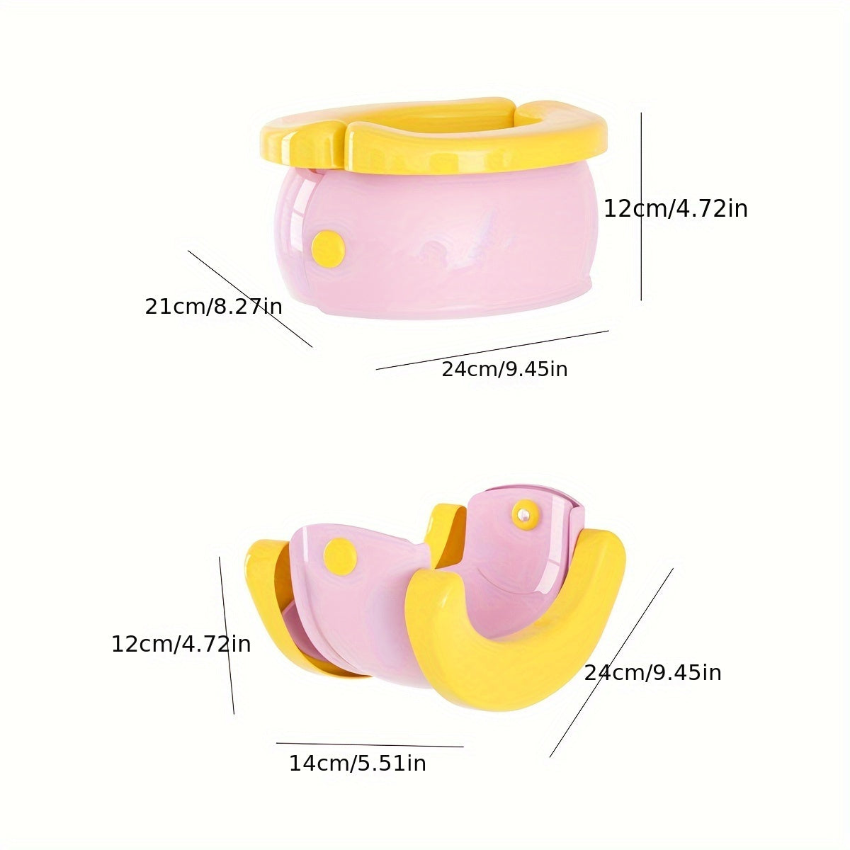 Portable Folding Toilet Seat with Storage Bag and 20 Poop Bags