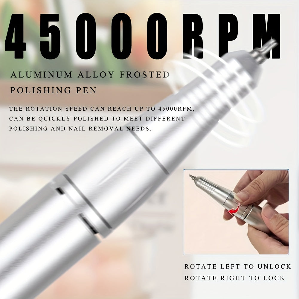High-Speed Electric Nail Drill for Manicure Pedicure with HD Display and Accessories