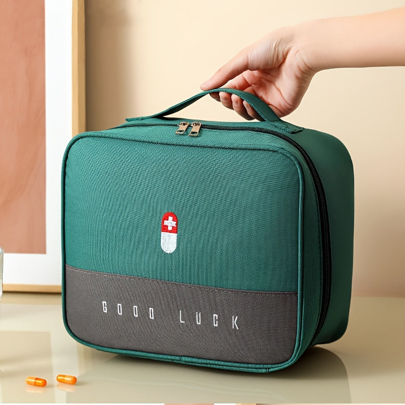 Botiquín de primeros auxilios de poliéster resistente al agua para acampar, senderismo, viajes, compacto, kit médico de emergencia