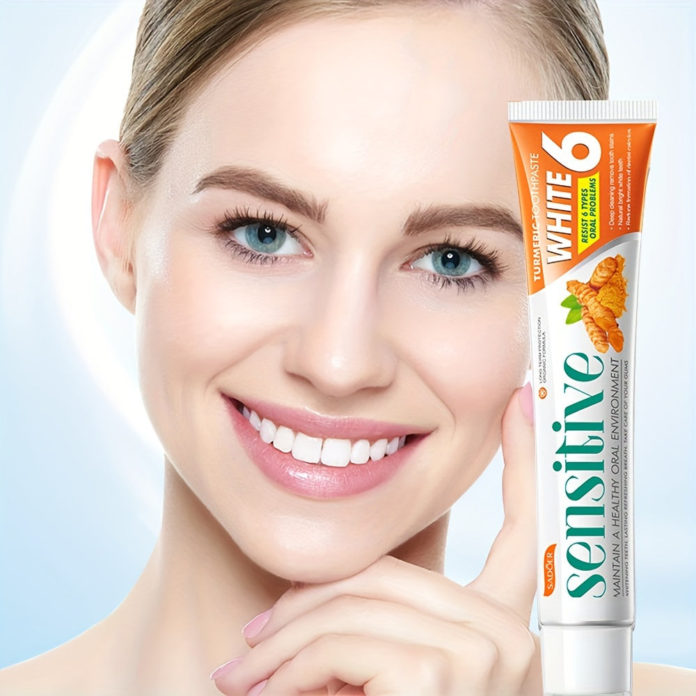 Two Pieces Turmeric Toothpaste for Fresh Breath Whitening 100g