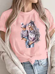 Camiseta suelta de gran tamaño para mujer, algodón transpirable, manga corta casual