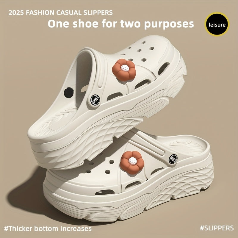 Women's Slip-On Platform Sandals All-Season Non-Slip Lightweight Casual Shoes