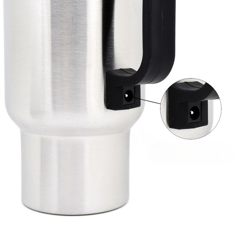 Stainless Steel Travel Mug 450ml Electric Car Heated Coffee Tea Cup