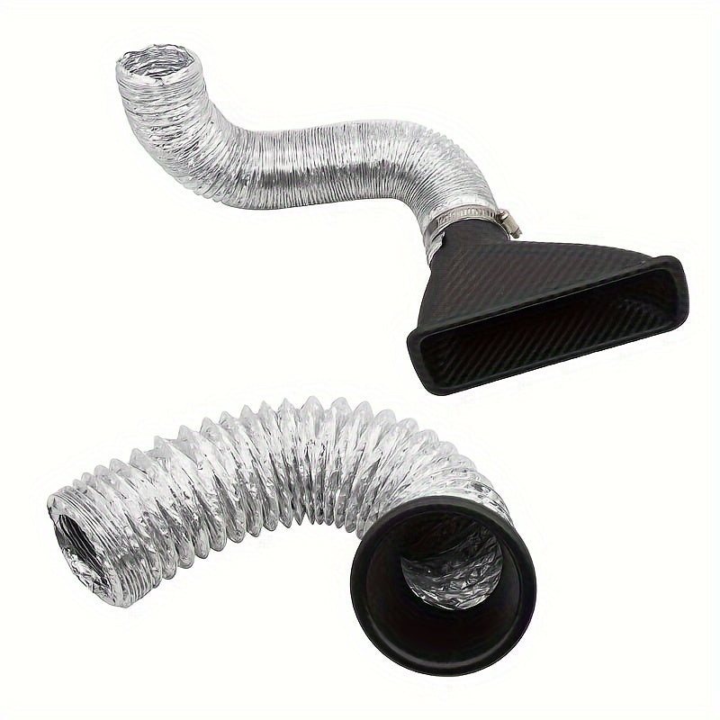 Universal Avtomobil old paneli old qismi havo olish quvuri to'plami ABS karbon tolasi ko'rinishi turbo kirish