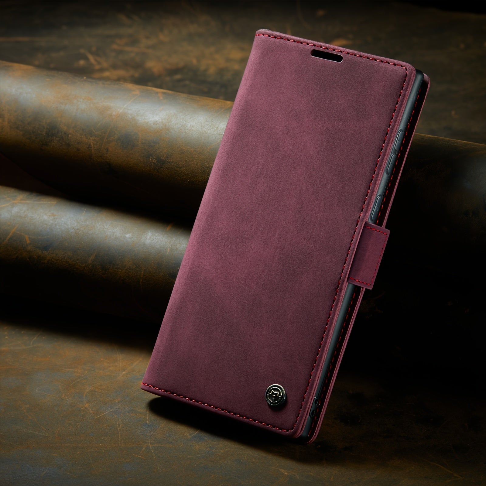 Retro Frosted Faux Leather Flip Phone Case for Samsung Galaxy S21 FE S22 Plus S23 Ultra S24 Ultra S25 S25 Plus