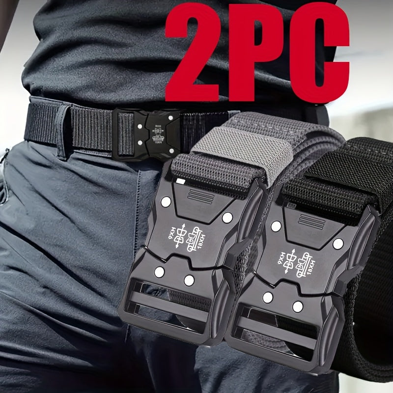 Men's Denim Belts Black Casual Outdoor Sports Training Exercise Adjustable