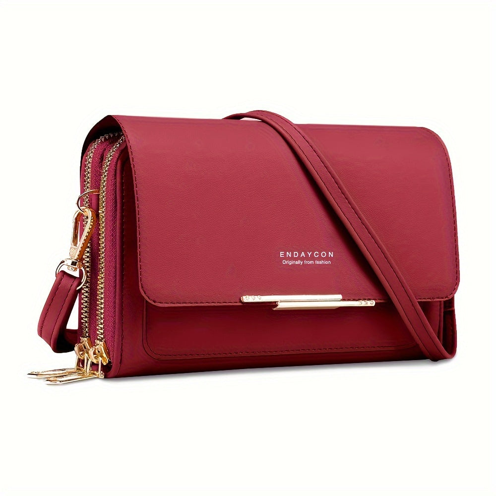Small Square Crossbody Bag for Women PU Casual Lightweight with Adjustable Strap