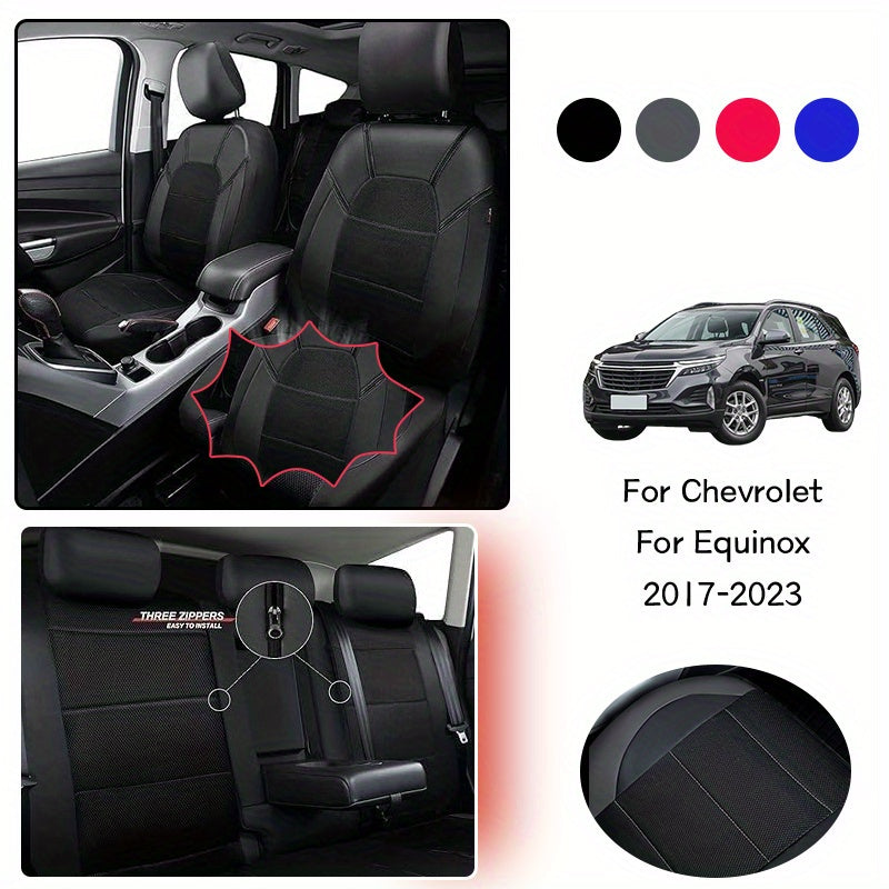 Полный комплект чехлов для автомобильных сидений из искусственной кожи, дышащие, износостойкие, для 5-местных автомобилей