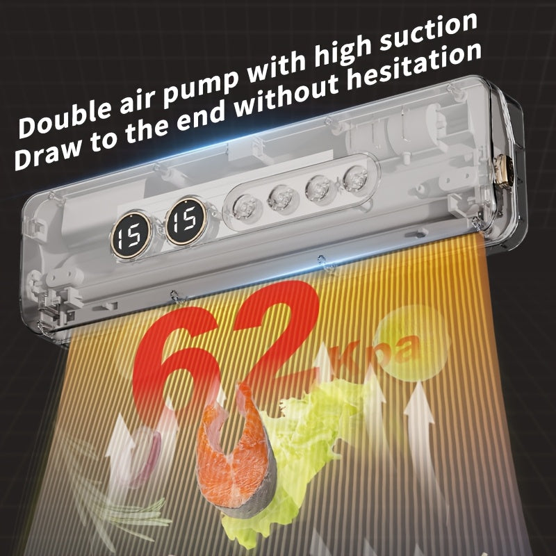 Компактный вакуумный упаковщик с USB-зарядкой, перезаряжаемый литий-ионный аккумулятор для сохранения продуктов