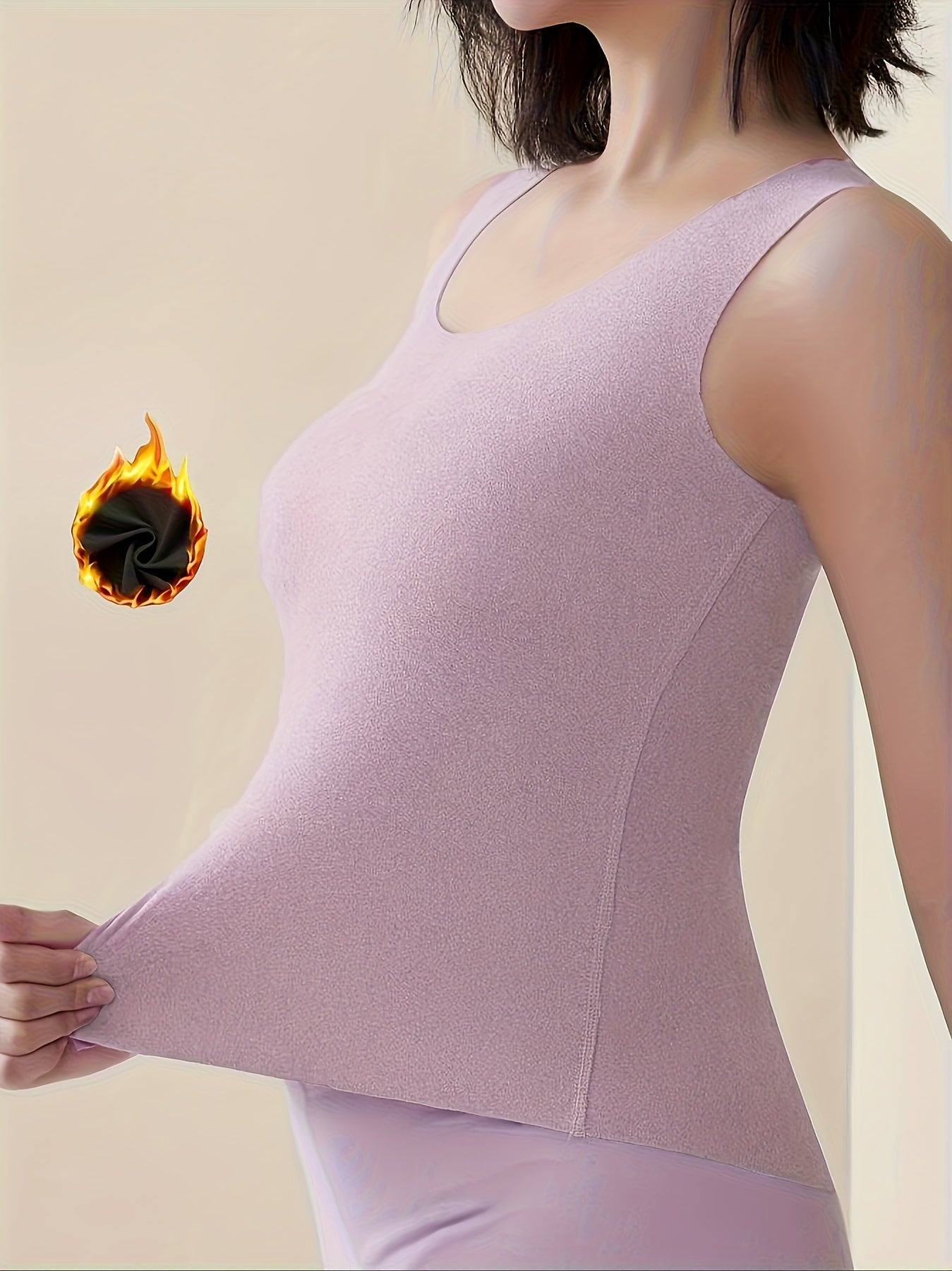 Plus Size Thermal Fleece Tank Tops for Women 5-Pack Sleeveless Base Layers