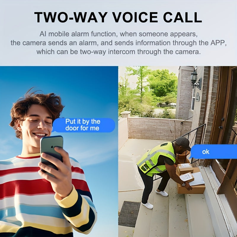 4MP HD Indoor Security Camera with Dual Lens 360° Pan Tilt Night Vision Motion Detection Two-Way Audio