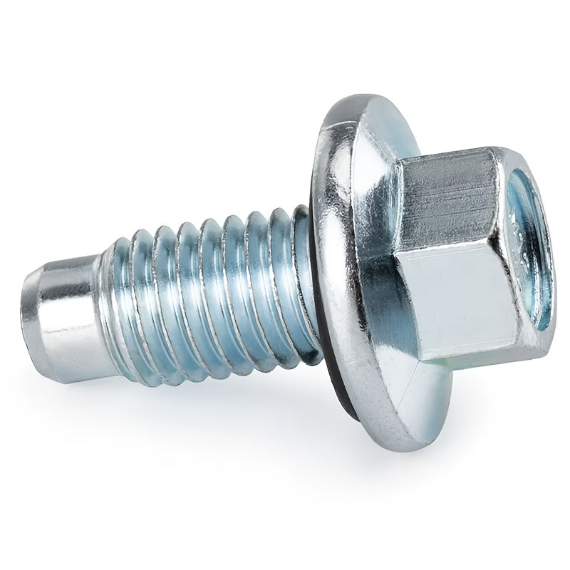 Oil Pan Drain Plug Bolts with O-Rings for Trucks Engine Replacement