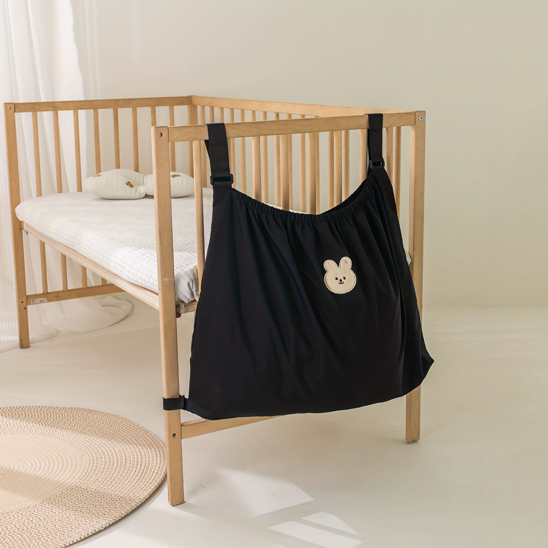 Cartoon Print Stroller Organizer Bag with Hanging Design for Diaper and Bottle Storage