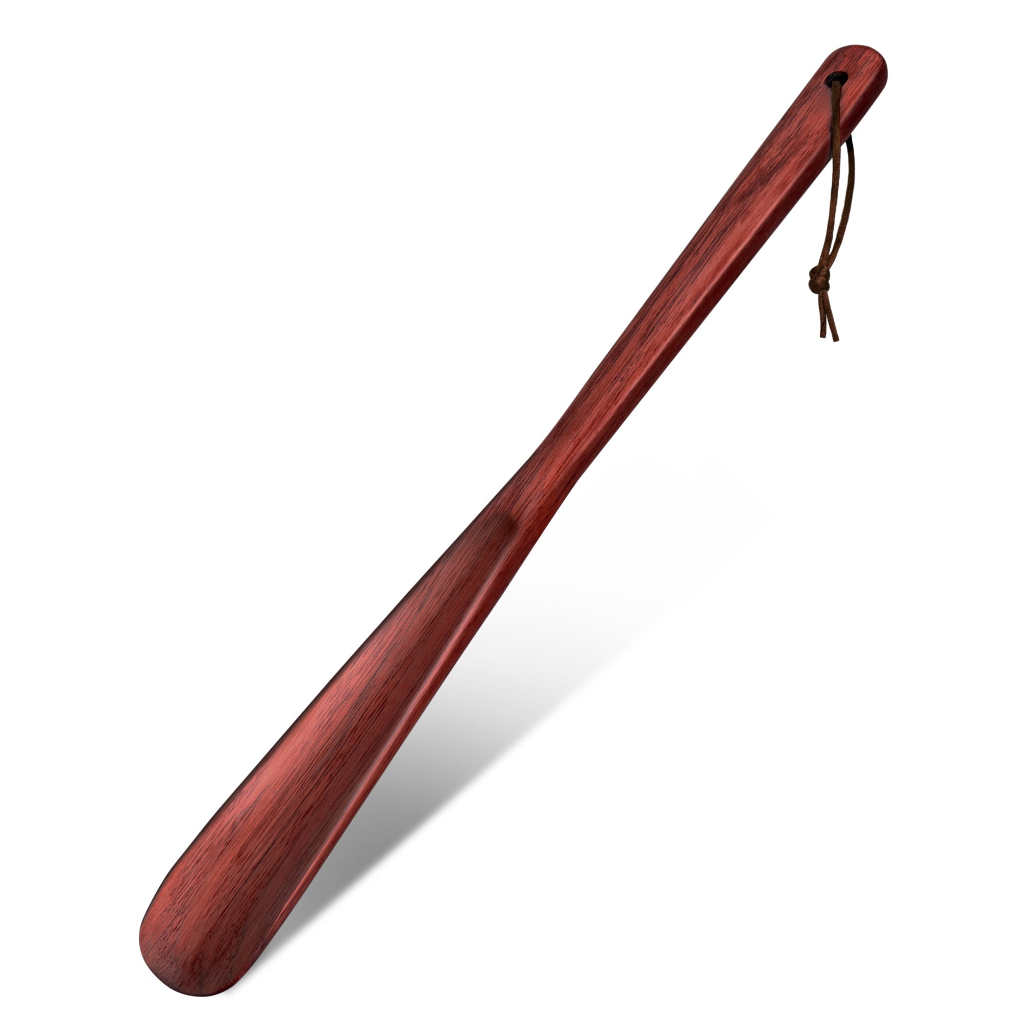 Long Handle Shoe Horn 40cm Ironwood Non-Slip Grip Senior Footwear Aid