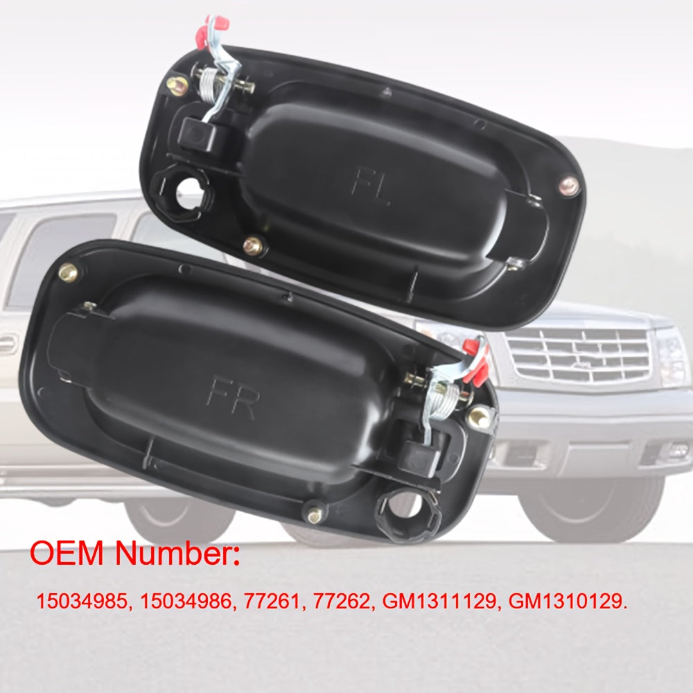 Left Front PVC Powder Coated Door Handle for Full-Size Trucks with Keyhole