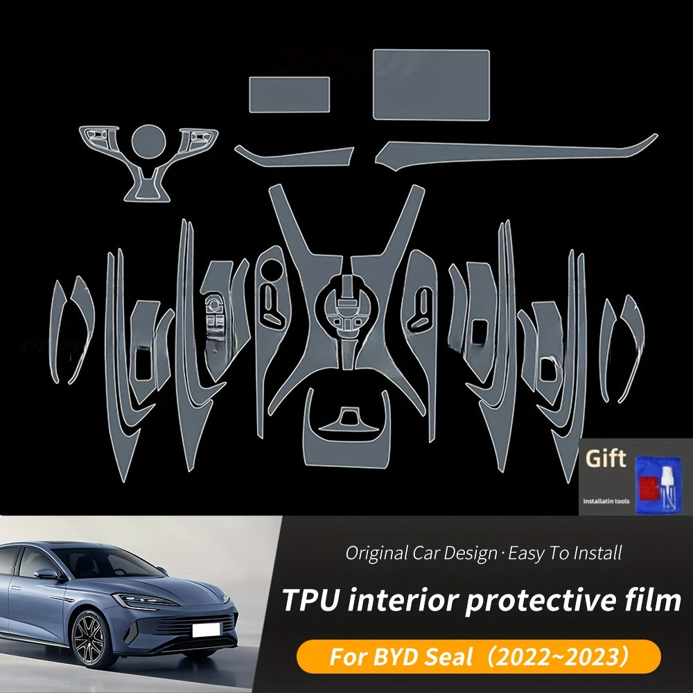 Full Car Pre-cut Invisible Interior Film for BYD Seal 2022-2023 TPU Scratch Waterproof Car Wrap