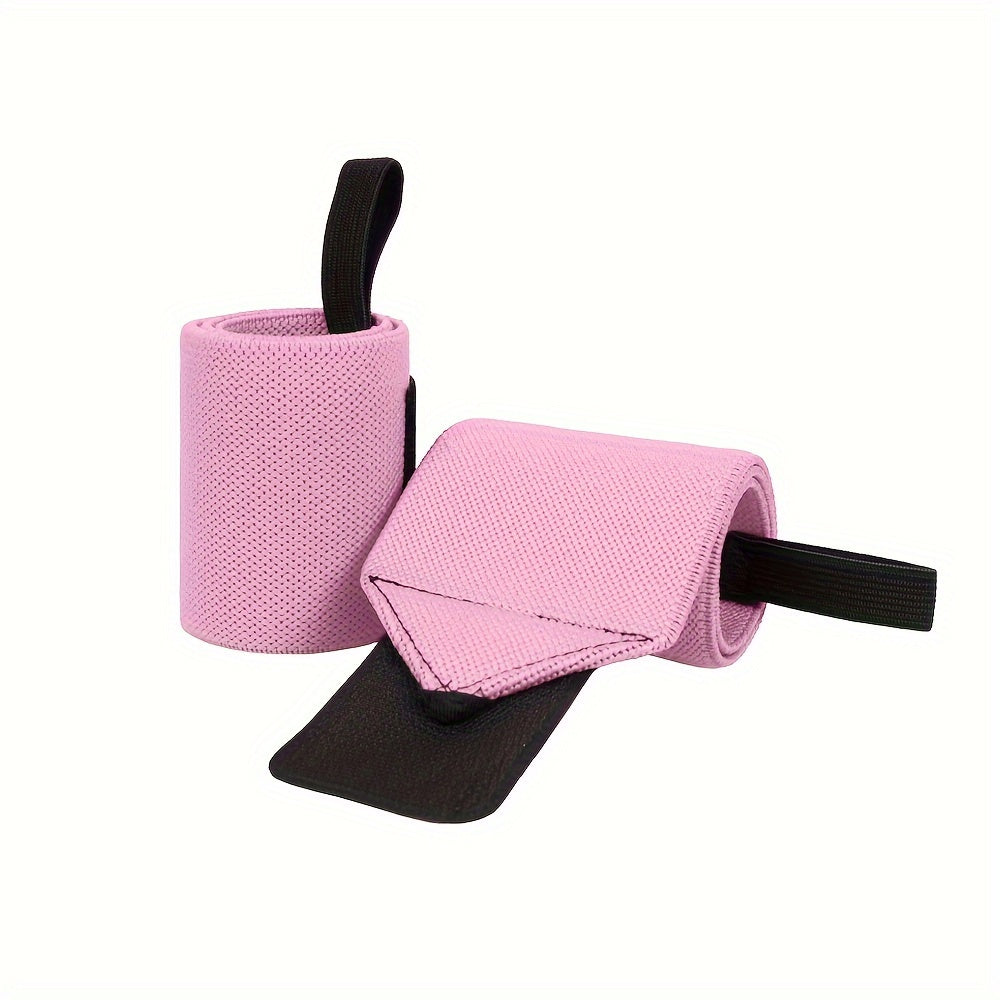 Muñequeras ajustables para levantamiento de pesas y entrenamiento cruzado, férula acolchada para el pulgar, correas de poliéster, blanco, rosa, negro