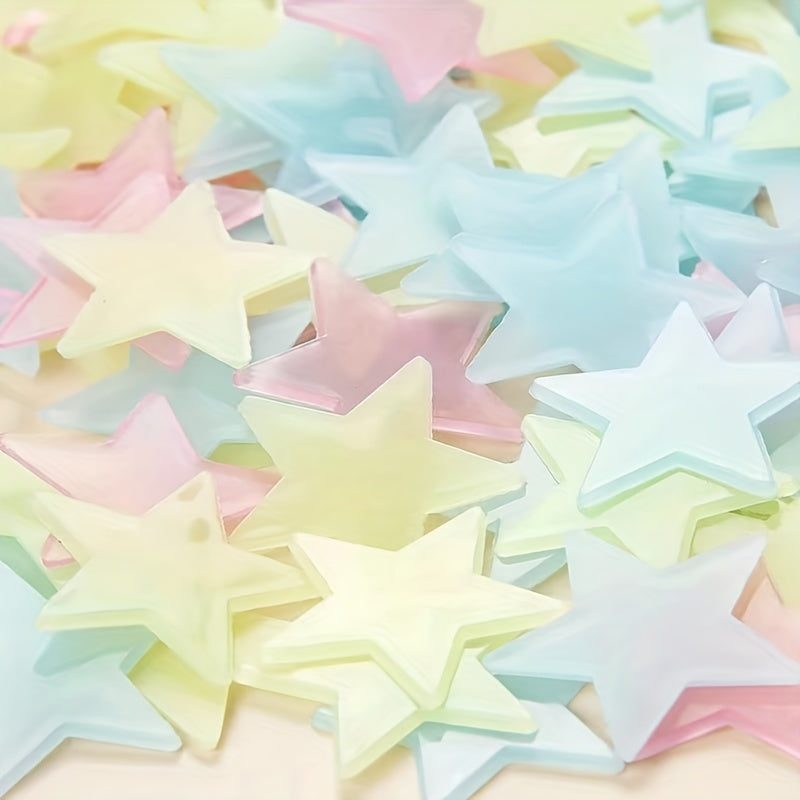100 Luminous Stars Wall Stickers for Home and Room Decor
