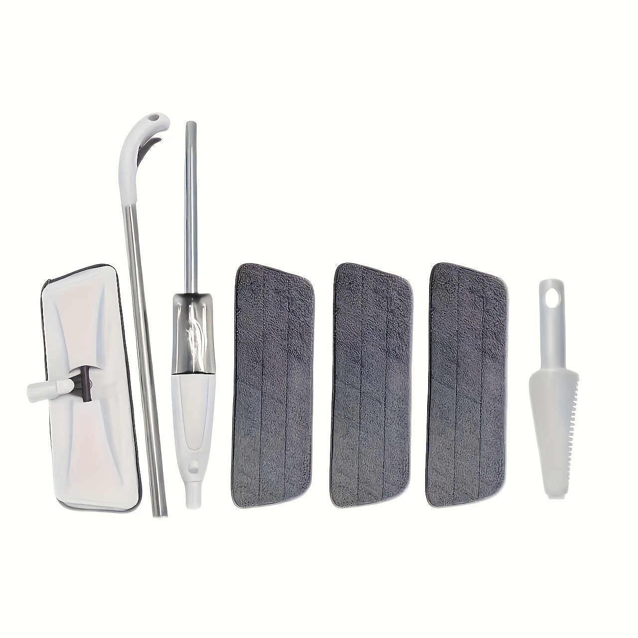 2-in-1 Spray Mop with Reusable Pads for Wet and Dry Floor Cleaning and Disinfection